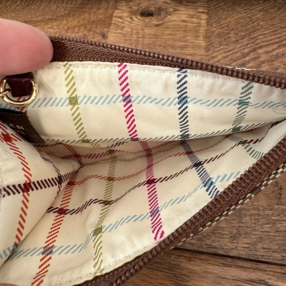 Coach Skinny Mini ID Case Signature‎ Canvas Keyring Y2K